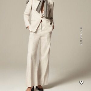 J. Crew Carolina stretch linen pants in flax size 12.